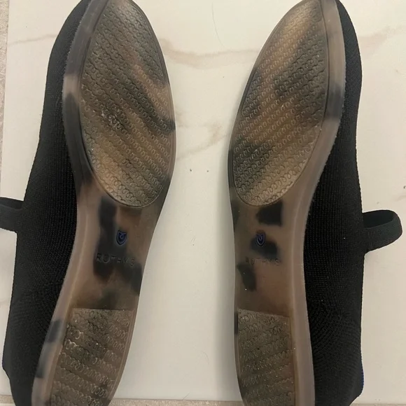 Rothy’s Black Ballet Flats with Blue Accents - Picture 2 of 3